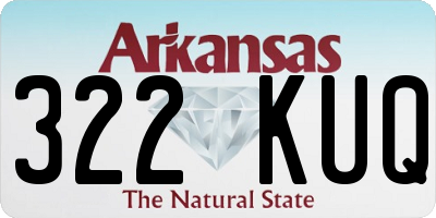 AR license plate 322KUQ