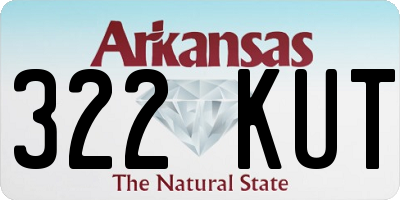 AR license plate 322KUT