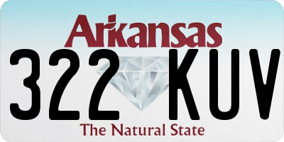 AR license plate 322KUV
