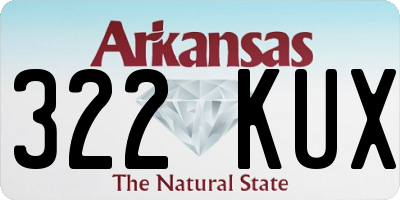 AR license plate 322KUX