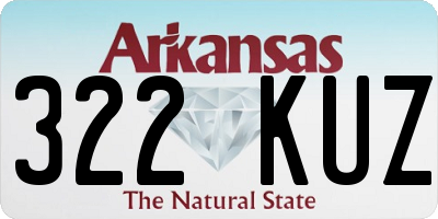 AR license plate 322KUZ