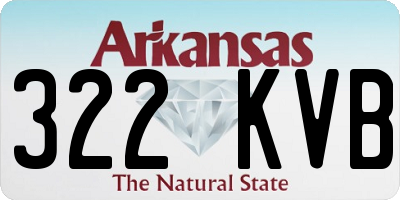 AR license plate 322KVB