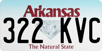 AR license plate 322KVC