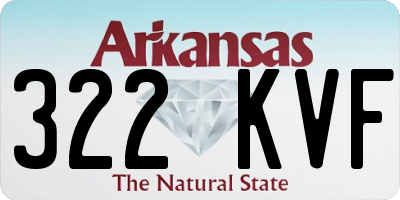 AR license plate 322KVF