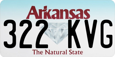 AR license plate 322KVG