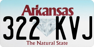 AR license plate 322KVJ