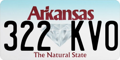 AR license plate 322KVO