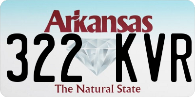 AR license plate 322KVR
