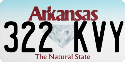 AR license plate 322KVY