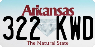 AR license plate 322KWD