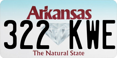 AR license plate 322KWE