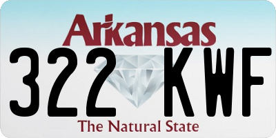 AR license plate 322KWF