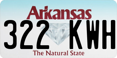 AR license plate 322KWH