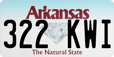 AR license plate 322KWI