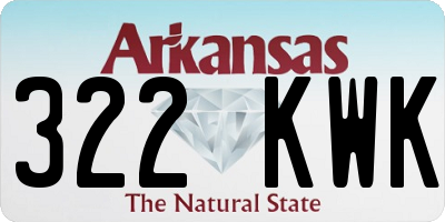 AR license plate 322KWK