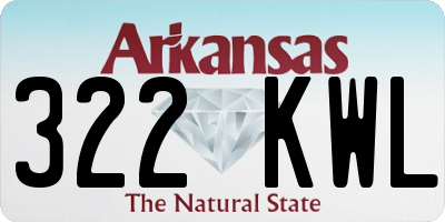 AR license plate 322KWL