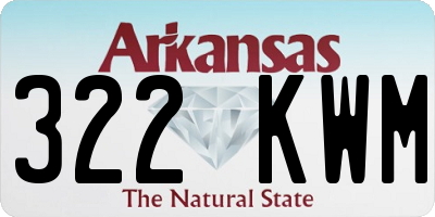 AR license plate 322KWM