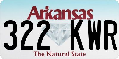 AR license plate 322KWR