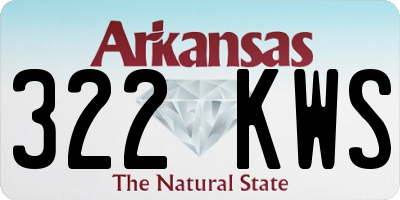 AR license plate 322KWS