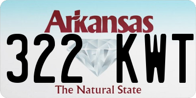 AR license plate 322KWT