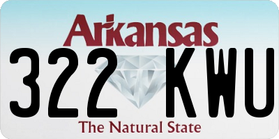 AR license plate 322KWU