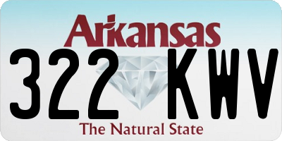 AR license plate 322KWV