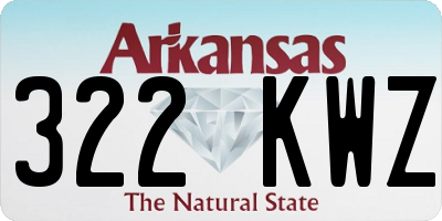 AR license plate 322KWZ