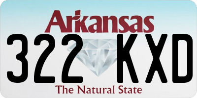 AR license plate 322KXD