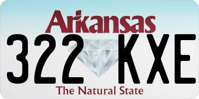 AR license plate 322KXE
