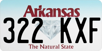 AR license plate 322KXF