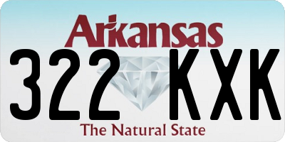 AR license plate 322KXK