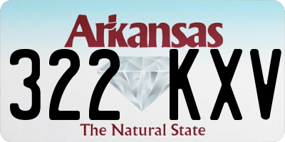 AR license plate 322KXV