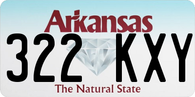 AR license plate 322KXY
