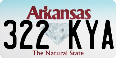 AR license plate 322KYA
