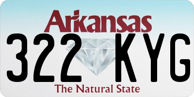 AR license plate 322KYG