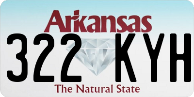 AR license plate 322KYH