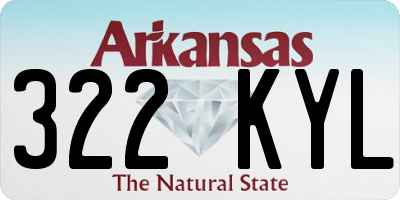 AR license plate 322KYL