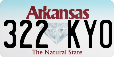 AR license plate 322KYO