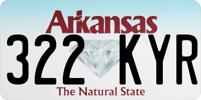 AR license plate 322KYR