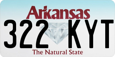 AR license plate 322KYT