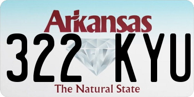 AR license plate 322KYU