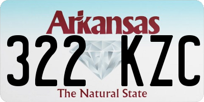 AR license plate 322KZC