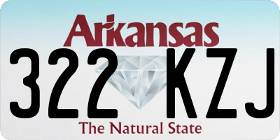 AR license plate 322KZJ