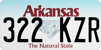 AR license plate 322KZR