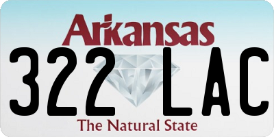 AR license plate 322LAC