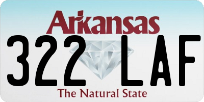 AR license plate 322LAF
