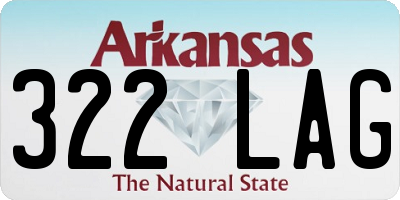 AR license plate 322LAG