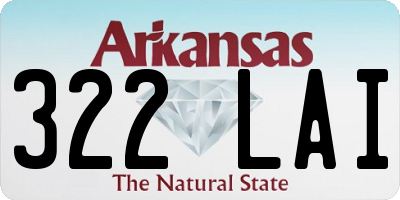 AR license plate 322LAI
