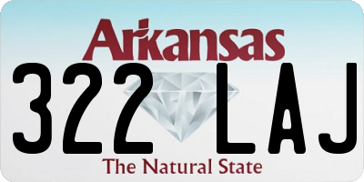 AR license plate 322LAJ