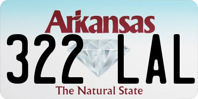 AR license plate 322LAL
